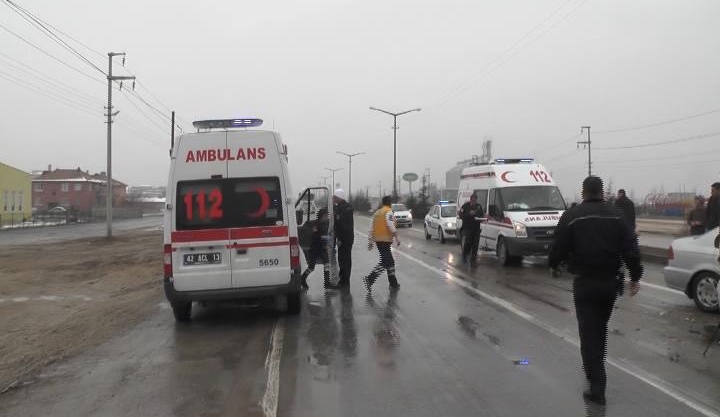 EREĞLİ’DE TRAFİK  KAZASI  2 YARALI