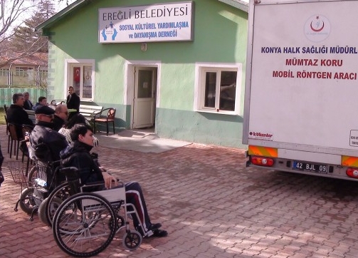 EREĞLİ’DE ENGELLİLERE MOBİL ARAÇLA VEREM TARAMASI