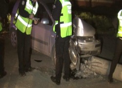 OTOMOBİL DİREK DEVİRDİ 2 YARALI