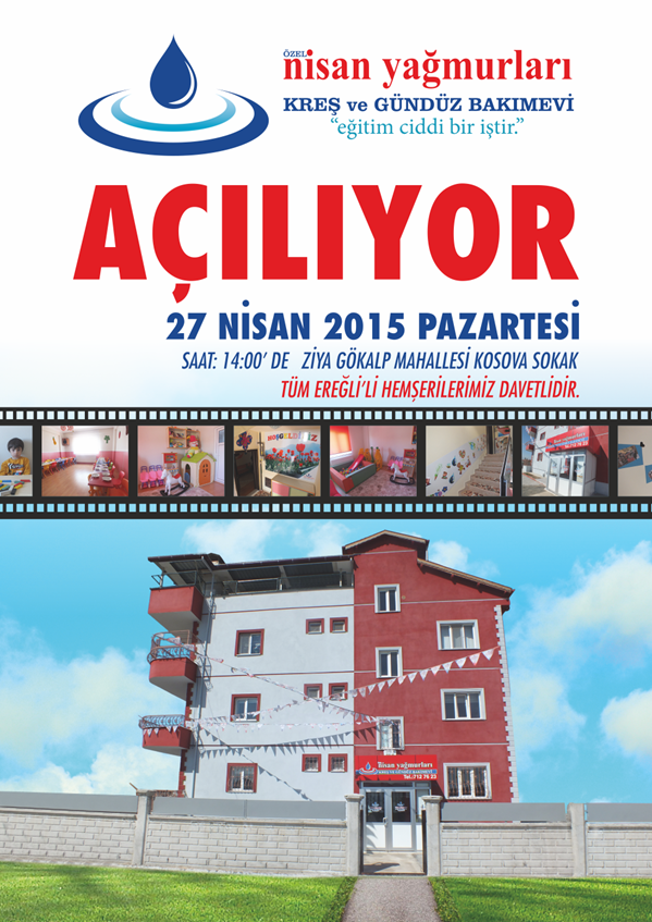 Nisan Yağmurları Kreş ve Gündüz Bakım Evi Açılıyor