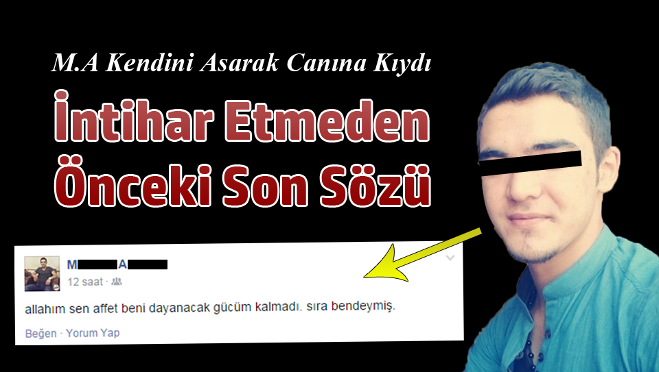 Bunalıma Giren Genç İntihar Etti