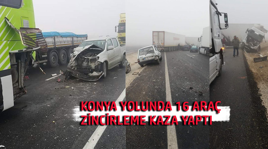Yoğun sis, zincirleme kazaya neden oldu