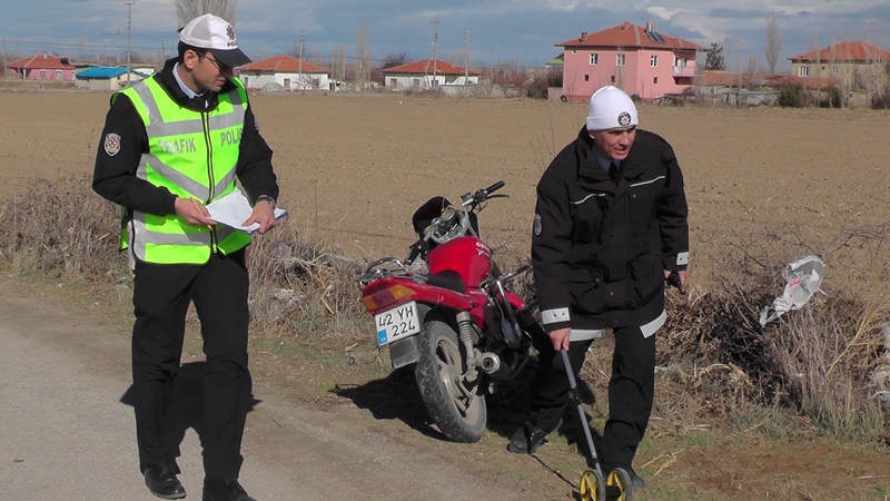 Motosikletten Düşen Sürücü Yaralandı