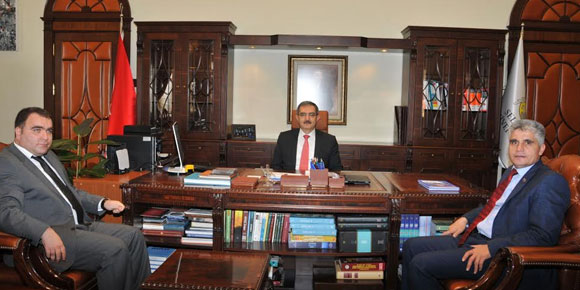 Bozkır'dan Yeni Rektör Mustafa Şahin'e Ziyaret