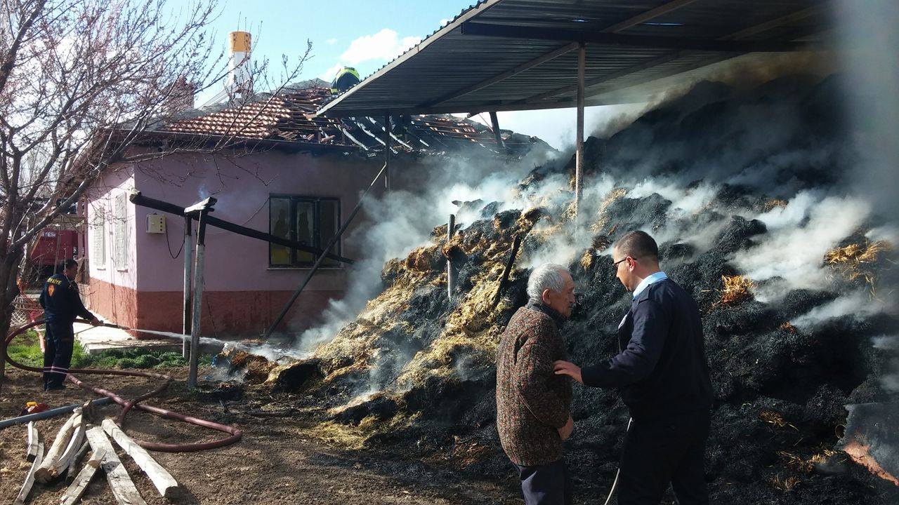 Kaynak Çalışmasında, Saman Balyeleri Alev Aldı