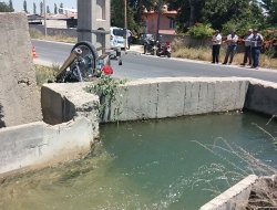 Ereğli’de beton sulama kanalına çarpan motosiklet’in sürücüsü hayatını kaybetti