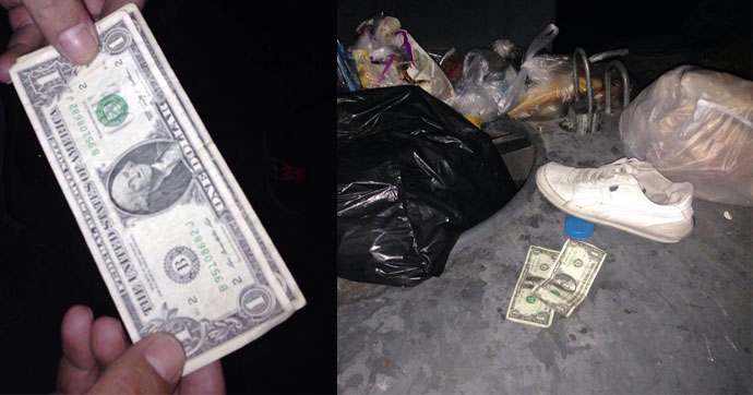 Çöp Konteynerinde 1 Dolar Çıktı