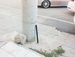 Demir sopa ile darp edilen kişi hastanelik oldu