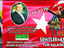 30 Kuş Ereğli'de