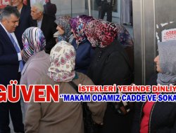 ÖZGÜVEN "MAKAM ODAMIZ CADDE ve SOKAKLARDIR" DEDİ