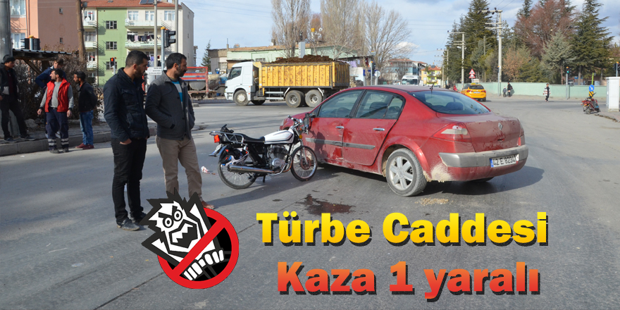 Otomobil İle Motosiklet Çarpıştı: 1 Yaralı