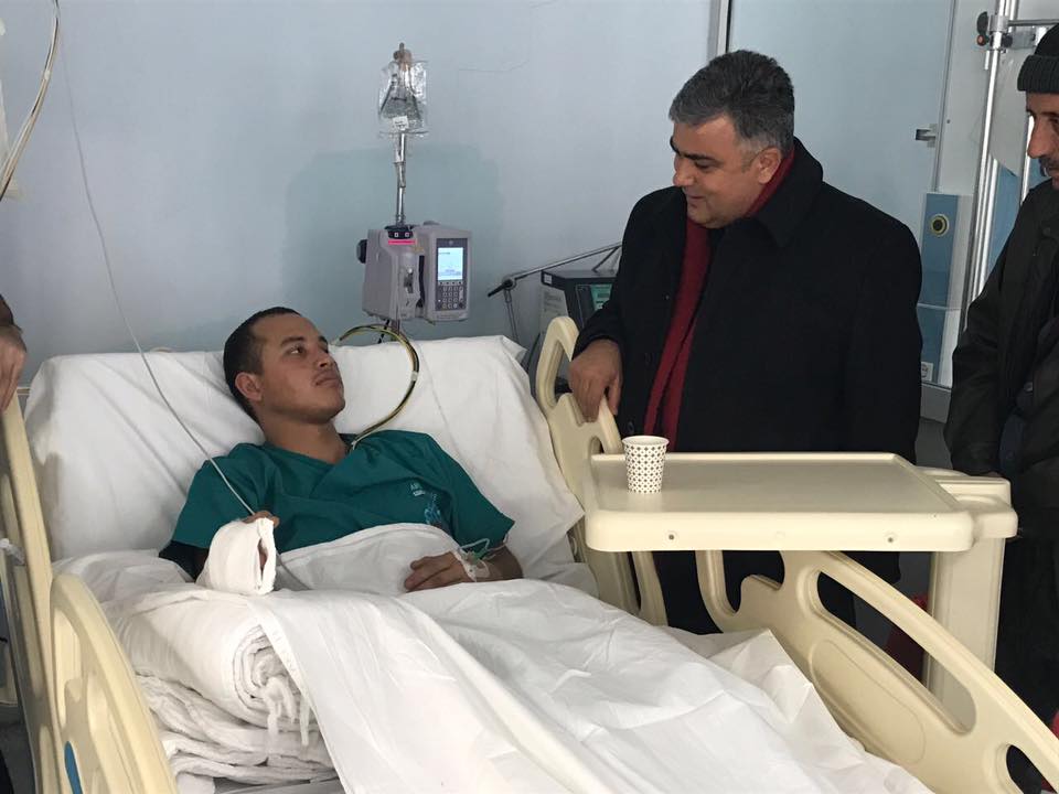 Başkan Özgüven Yaralı Asker Recep Güney’i Hastanede Ziyaret Etti