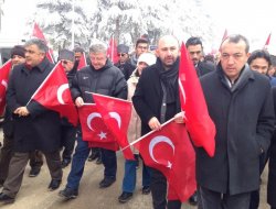 Ereğli Şehitlerimiz için -12 Derece soğukta yürüdü