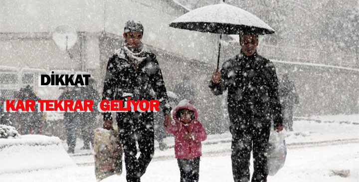 Yer Yer Kuvvetli Ve Yoğun Kar Yağışı Beklenmekte!