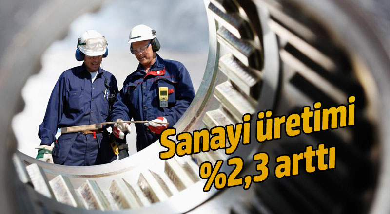Sanayi üretimi bir önceki aya göre %2,3 arttı