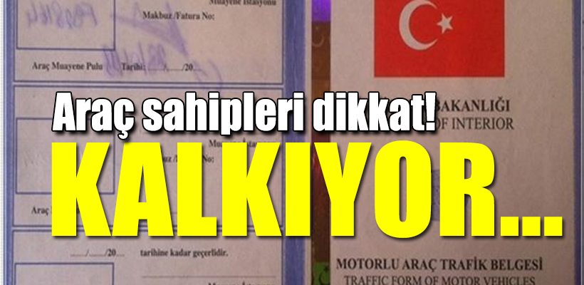Motorlu Araç Trafik Belgesi Kalkıyor!