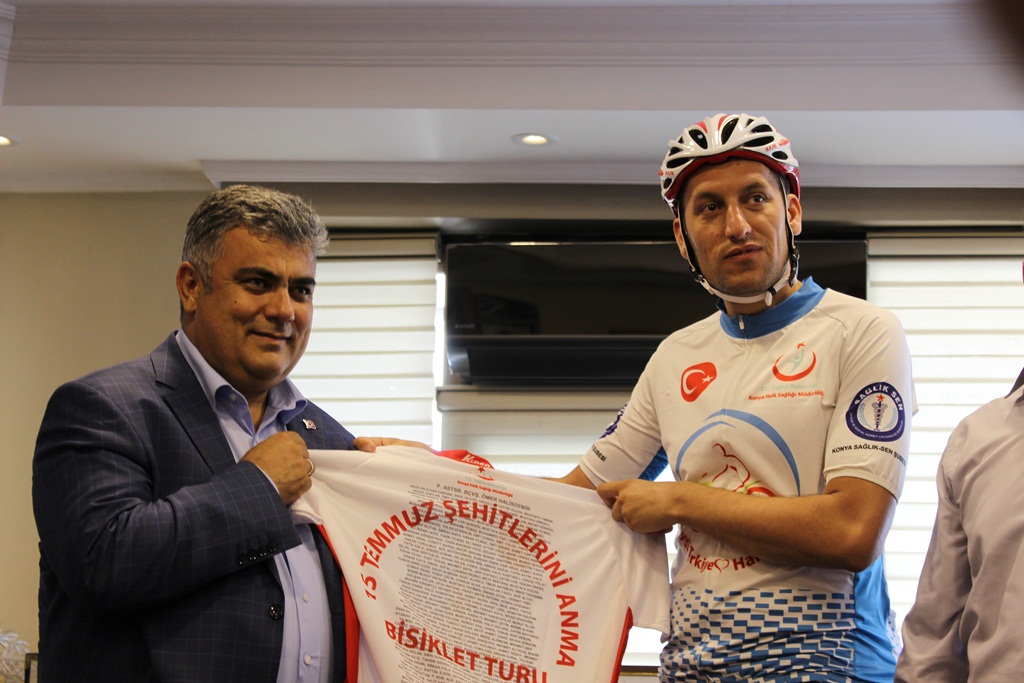 15 Temmuz Şehitlerini Anma Bisiklet Turu ekibi Ereğli’de