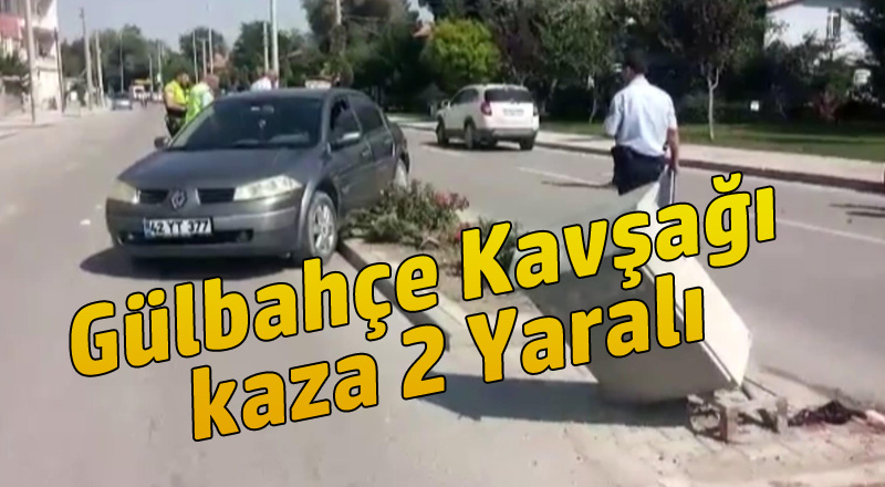 Gülbahçe Kavşağında Trafik Kazası: 2 Yaralı