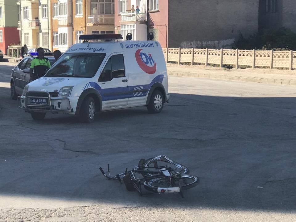 Bisiklet sürücüsü ağır yaralandı