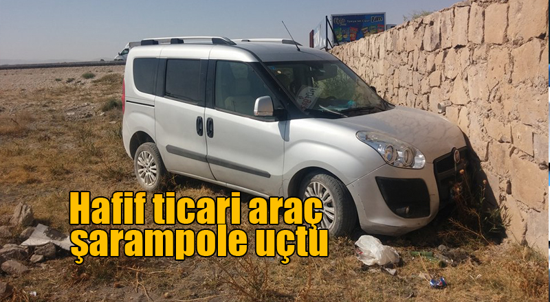Hafif ticari araç şarampole uçtu: 2 yaralı