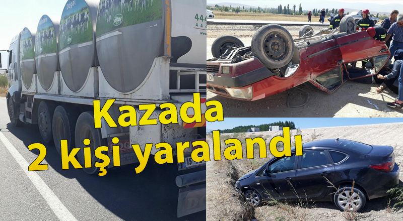 Karaman yolunda meydan gelen kazada 2 kişi yaralandı