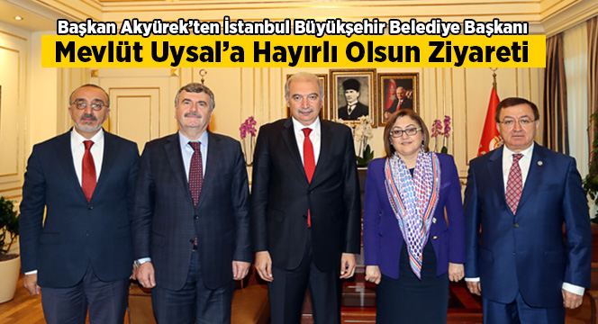 Başkan Akyürek’ten,Başkan Mevlüt Uysal’a Hayırlı Olsun Ziyareti