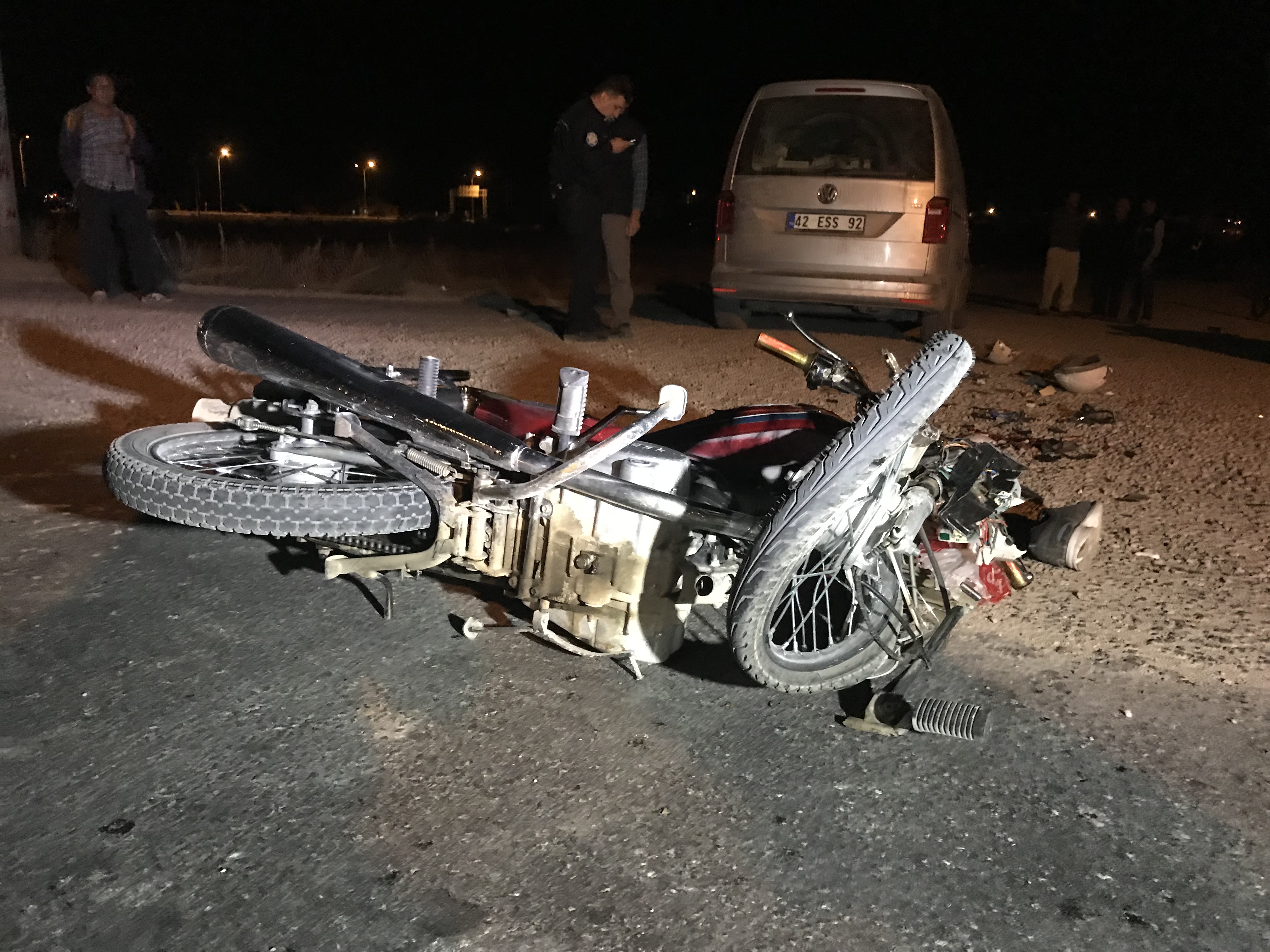 KARAMAN YOLUNDA TRAFİK KAZASI 1 YARALI