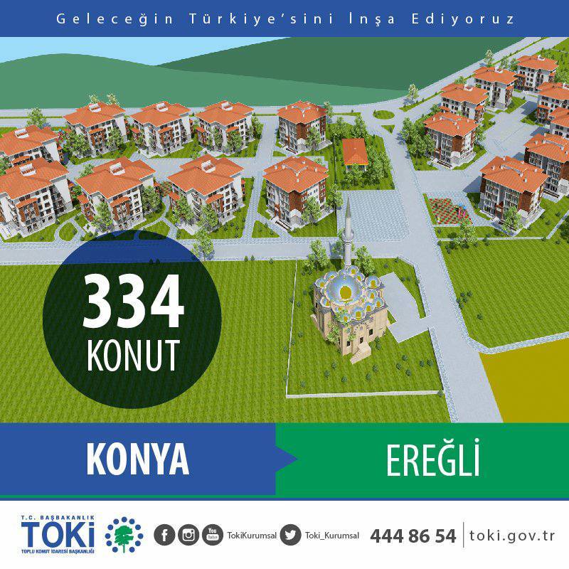 TOKİ Ereğli’de 334 konut inşa edecek