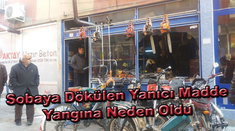 Sobaya Dökülen Yanıcı Madde Yangına Neden oldu