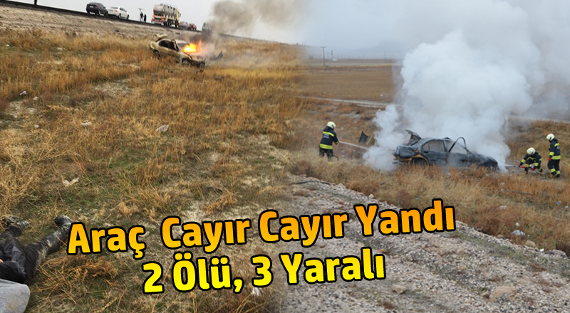 İki Otomobil Çarpıştı: 2 Ölü, 3 Yaralı