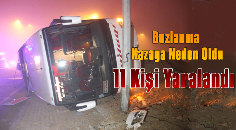 Konya'da Yolcu Otobüsü Devrildi: 11 Yaralı