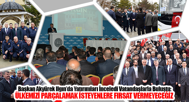 Başkan Akyürek Ilgın’da Yatırımları İnceledi Vatandaşlarla Buluştu