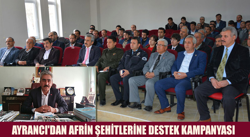 AYRANCI'DAN AFRİN ŞEHİTLERİNE DESTEK KAMPANYASI