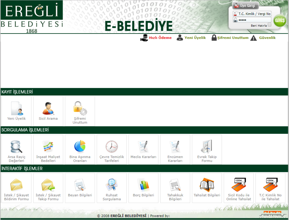 EREĞLİ BELEDİYESİ, E-BELEDİYE İLE VATANDAŞA KOLAYLIK SAĞLIYOR