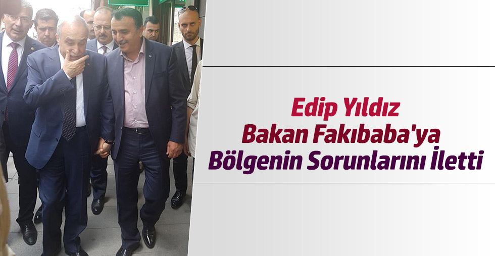 EDİP YILDIZ, BAKAN FAKIBABA'YA  BÖLGENİN SORUNLARINI İLETTİ
