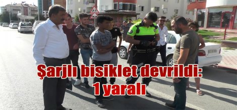 Şarjlı bisiklet devrildi: 1 yaralı