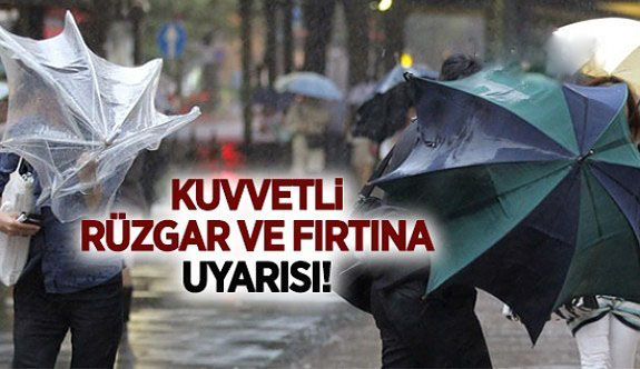 Meteoroloji'den  Fırtına Uyarısı!