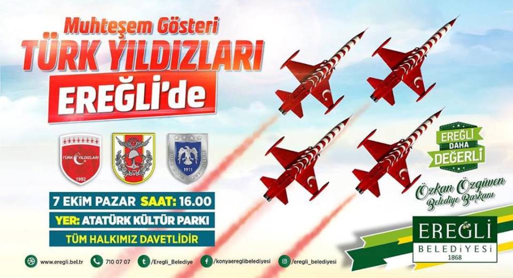 TÜRK YILDIZLARI EREĞLİ SEMALARINI SÜSLEYECEK