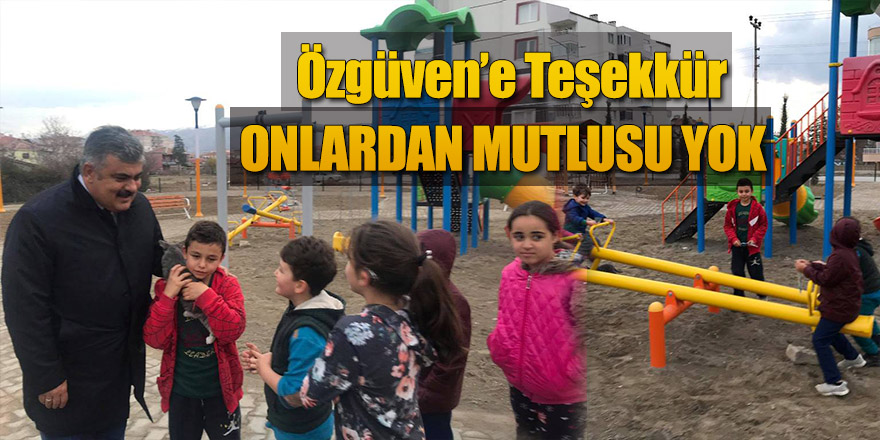 Çocuklardan Başkan Özgüven’e Teşekkür