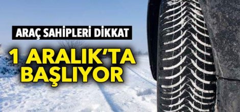Zorunlu kış lastiği uygulaması başladı