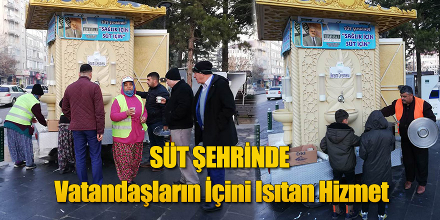 Süt Şehrinde Vatandaşların İçini Isıtan Hizmet         Ereğli Belediyesi soğuk kış aylarında yaptığı süt ikramıyla vatandaşların içi