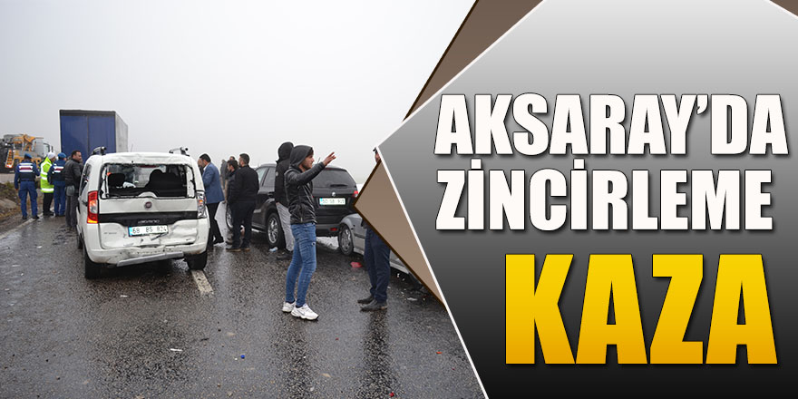 Sis Kazaya Neden Oldu 10 Araç Birbirine Girdi: 2 Yaralı.