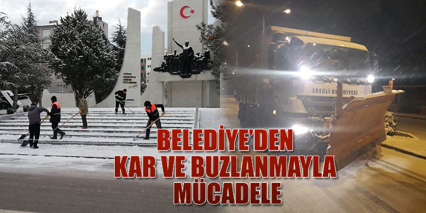 ÖZGÜVEN BELEDİYE'NİN KAR VE BUZLANMAYLA MÜCADELE ÇALIŞMALARINA   BİZZAT KATILDI.