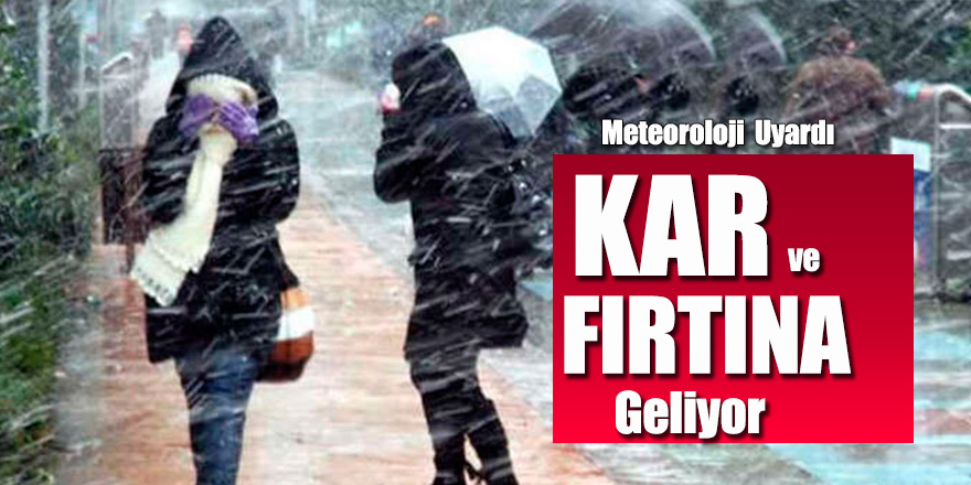 Bölgemiz yeni yağışlı havanın etkisine giriyor! Kar ve fırtınaya dikkat