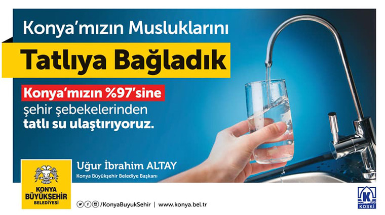 Konya’da Muslukların Yüzde 97’sinden Torosların Memba Suyu Akıyor.