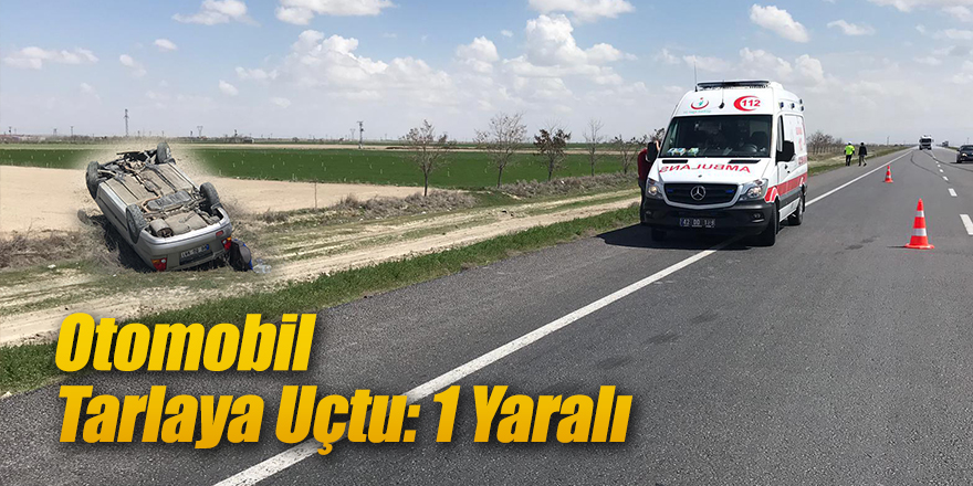 Otomobil Tarlaya Uçtu: 1 Yaralı