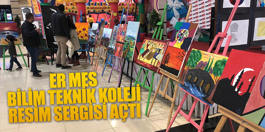 ER MES BİLİM TEKNİK KOLEJİ RESİM SERGİSİ AÇTI