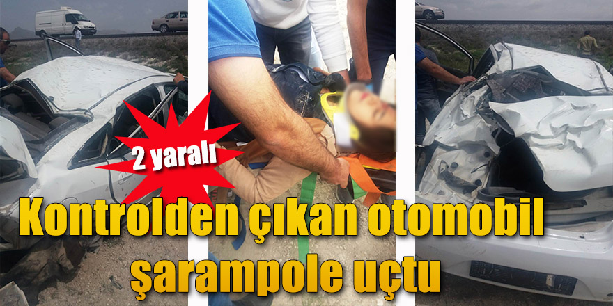 Kontrolden çıkan otomobil şarampole uçtu: 2 yaralı