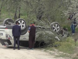 Kontrolden çıkan CİP takla attı