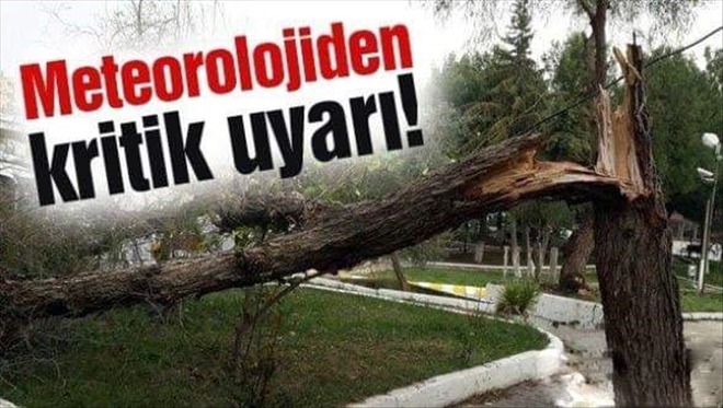 Kuvvetli Rüzgar ve Yer Yer  Kısa Süreli Fırtına Bekleniyor!